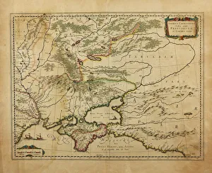 Mercator Prints: Taurica Chersonesus. Map of the Crimea, 1595. Artist: Mercator, Gerardus (1512-1594)