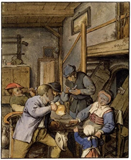 In a Tavern, 1677. Artist: Adriaen van Ostade