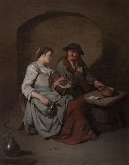 Jan Havickszoon Steen Prints: Tavern Scene, c1660-1662. Creators: Jan Steen, Adriaen Brouwer