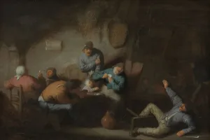 Card Prints: Tavern Scene, mid-late 17th century. Creator: Adriaen van Ostade