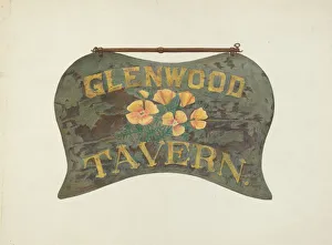 Tavern Sign Prints: Tavern Sign, 1935 / 1942. Creator: Robert W. R. Taylor