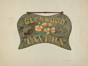Robert W Prints: Tavern Sign, c. 1940. Creator: Robert W. R. Taylor