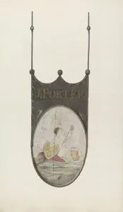 Pub Sign Prints: Tavern Sign: J. Porter, c. 1939. Creator: Alfred Parys