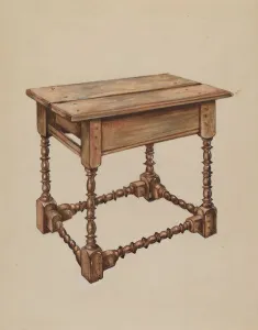 Goldberg Isadore Prints: Tavern Table, c. 1936. Creator: Isadore Goldberg