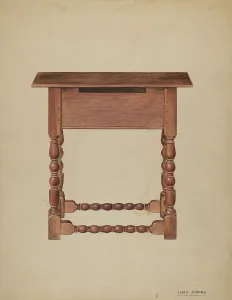 Louis Annino Prints: Tavern Table or Refectory Table, 1935/1942. Creator: Louis Annino
