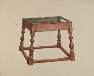 Tables Collection: Tavern Table (Top Missing), 1938. Creator: Austin L. Davison