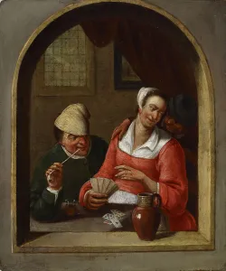 Looking Out Prints: The tavern window, 1700-1799. Creator: Unknown