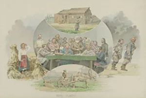Tax Inspector Prints: Tax collection, 1862-1887. Creator: Mikhail Znamensky