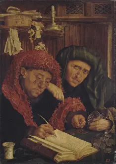 Quill Pen Prints: Tax-Collectors (?), 1535. Creator: Marinus van Reymerswaele