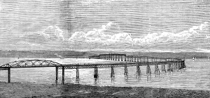 Gale Prints: The Tay Bridge, scene of the terrible accident on Sunday evening, 1880. Creator: Unknown