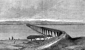 Gale Prints: The Tay Bridge, scene of the terrible accident on Sunday evening, 1880. Creator: Unknown