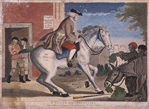 Urchin Gallery: A Taylor riding to Brentford, 1786. Artist: TS Stayner