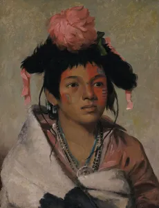 Menominee Prints: Tcha-kauk-o-ko-maugh, Great Chief, a Boy, 1831. Creator: George Catlin