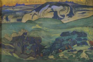 Roerich Prints: Tchud tribe gone underground, 1913. Artist: Roerich, Nicholas (1874-1947)