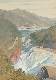 Garden Feature Prints: Te Reinga, Falls of the Wairoa. Hawke's Bay, April 1867. Creator: James Crowe Richmond