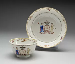 Tea Bowl and Saucer, 1790 / 1800. Creator: Unknown