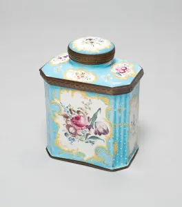 Teaware Prints: Tea Caddy, Battersea, c. 1755. Creator: Unknown