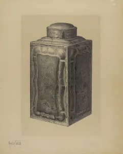 Tea Caddy Prints: Tea Caddy, c. 1941. Creator: Amelia Tuccio
