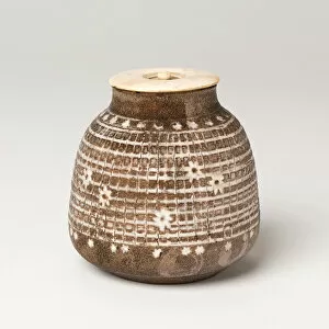 Glazed Pottery Gallery: Tea Caddy (Cha-ire), 19th century. Creator: Unknown