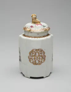 Tea Caddy Prints: Tea Caddy with Cover, c. 1750. Creator: Unknown