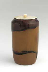 Lacquerware Prints: Tea caddy imitating Takatori ware, Edo period, 18th-19th century. Creator: Unknown