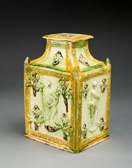 Canister Gallery: Tea Canister, Staffordshire, 1780. Creator: Staffordshire Potteries