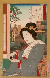 1800s Prints: Tea Ceremony, 1883. Creator: Toyohara Kunichika