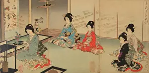 Teapot Prints: Tea Ceremony with Flower Arranging