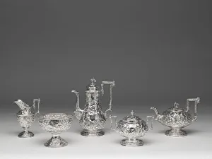 Repouss And Xe9 Prints: Tea and Coffee Service, 1840 / 68. Creators: Samuel Kirk & Son, Samuel Kirk & Sons