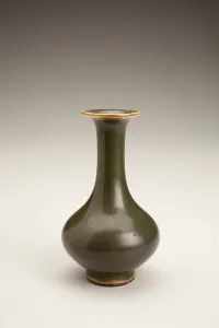 Overglaze Prints: Tea-green vase, 1700s. Creator: Unknown