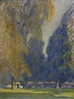 Londoners Then And Now Collection: Tea in Kensington Gardens, 1914, (1920). Artist: Claude Allin Shepperson