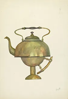 Beulah Bradleigh Gallery: Tea Kettle, c. 1936. Creator: Beulah Bradleigh