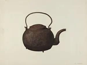 Hassebrock Fred Prints: Tea Kettle, c. 1940. Creator: Fred Hassebrock
