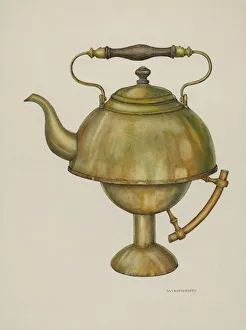 William Kieckhofel Prints: Tea Kettle, c. 1940. Creator: William Kieckhofel
