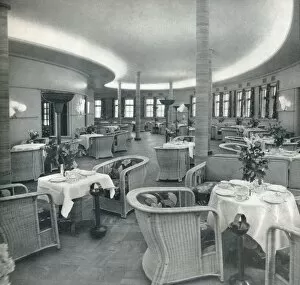Ocean Liner Gallery: The Tea Lounge of the Conte Di Savoia, 1933