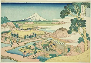 The Tea Plantation of Katakura in Suruga Province (Sunshu Katakura chaen no Fuji)... c. 1830/33. Creator: Hokusai
