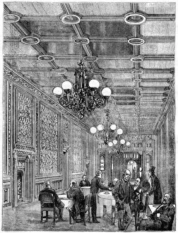 Cassells Illustrated History Of England Collection: The Tea-Room, House of Commons, Westminster, London, 19th century
