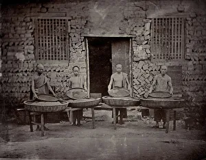 Mongolian Prints: Tea sorting, end of 19th century. Creator: Nikolai Apollonovich Charushin
