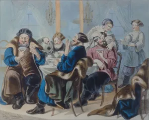 Merchant Prints: Tea and Sugar. Tea drinking in a tavern