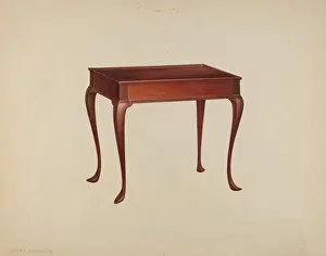 Goldberg Isadore Prints: Tea Table, c. 1939. Creator: Isadore Goldberg