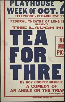 Navy Blue Prints: Tea for Three, Cedarhurst, NY, 1936. Creator: Unknown