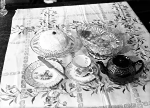 Teapot Prints: Tea time, c1955. Creator: Arthur Charles Kirby Ware