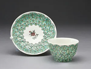 Cup And Saucer Prints: Teabowl and Saucer, Saint-Cloud, c. 1720. Creator: Saint-Cloud Porcelain Manufactory
