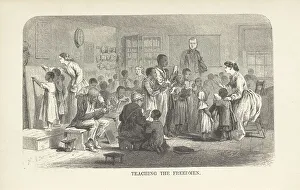 Jean Blackwell Hutson Division Prints: Teaching the Freedmen, 1866. Creator: Unknown