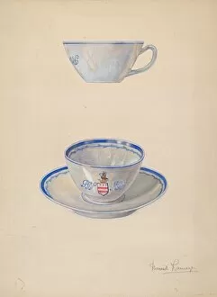 Emblem Gallery: Teacup and Saucer, c. 1939. Creator: David Ramage