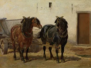 A Team of Horses, 1855. Creator: Charles Philogene Tschaggeny