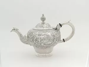 Repousse Gallery: Teapot, 1848. Creator: Obadiah Rich