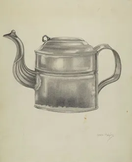 Grace Halpin Prints: Teapot, 1935/1942. Creator: Grace Halpin