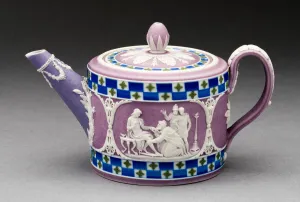 Young Women Collection: Teapot, Burslem, c. 1790. Creator: Wedgwood
