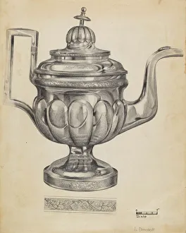 Drozdoff Leo Prints: Teapot, c. 1936. Creator: Leo Drozdoff